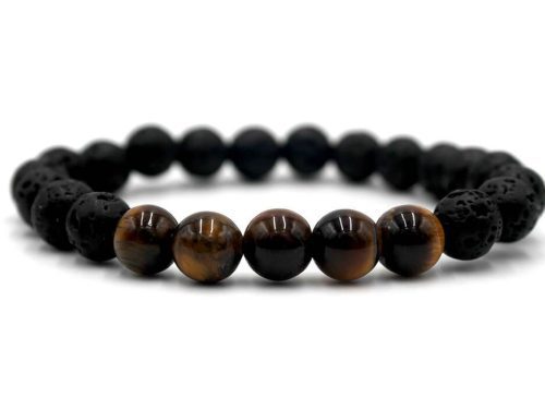 Aromatherapy Bracelet Brown Tiger Eye, 5 Stones