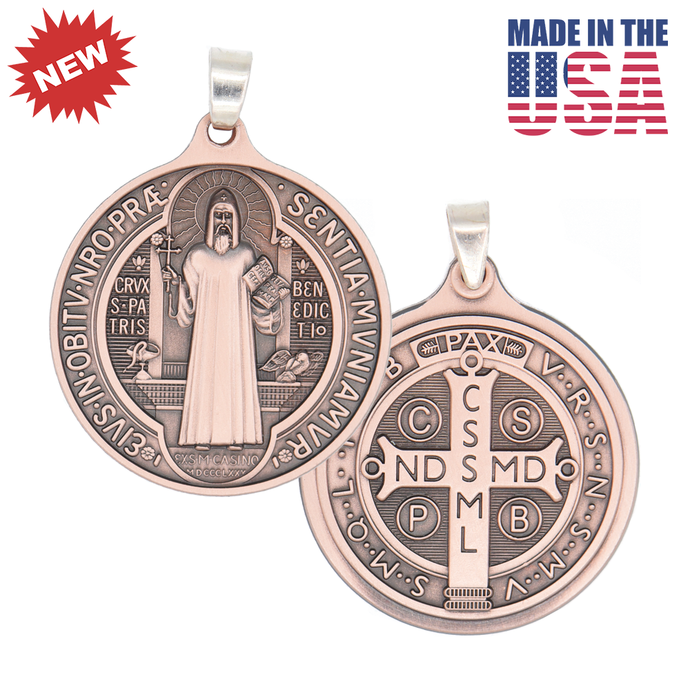 1 1/4 in. St. Benedict Medal, Copper