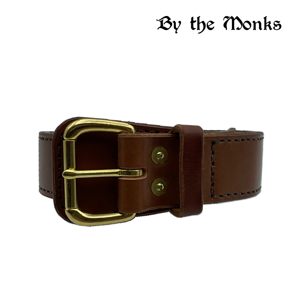 Dark Brown Genuine Leather Belt, Lined